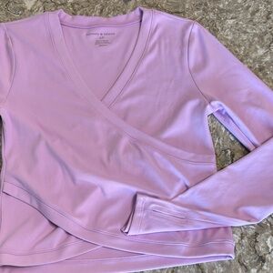 Lavender Long Sleeve Wrap Top